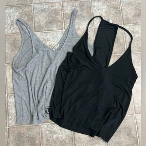 2 freepeople tank tops small gray and black